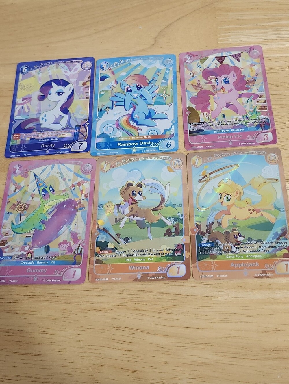 My Little Pony Holographic Character Card Lot - Kayou TradinG Card Game